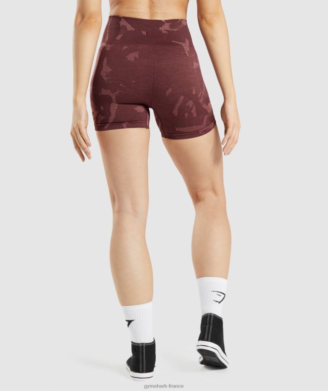 Gymshark adapter le short camouflage sans couture savane | brun cerise femmes 6HF2891